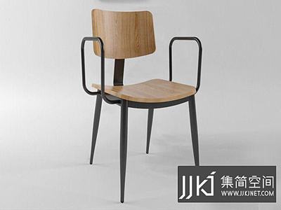 06现代北欧金属椅子国外