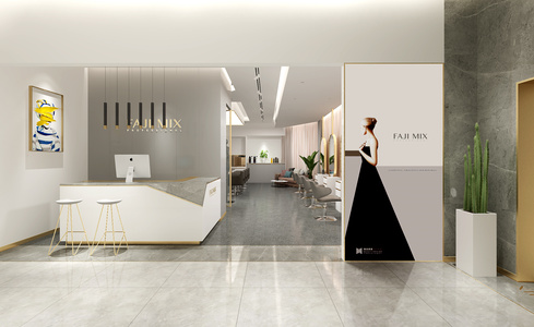 H03-0604现代理发店前台接待收银台