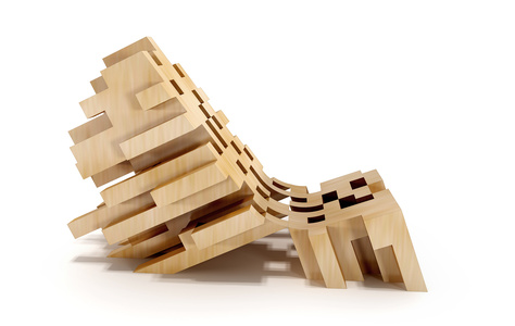 异形木质休闲椅