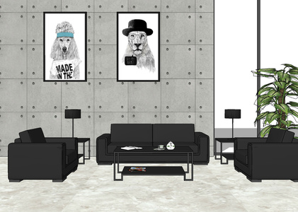 现代办公沙发单人沙发-0