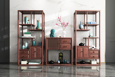 中式实木博古架