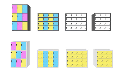 现代学校儿童储物柜