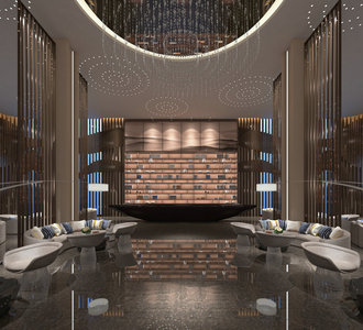 现代酒店大堂前台