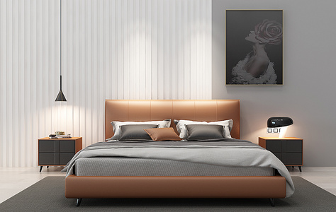 Z12-0111现代床床头柜卧室