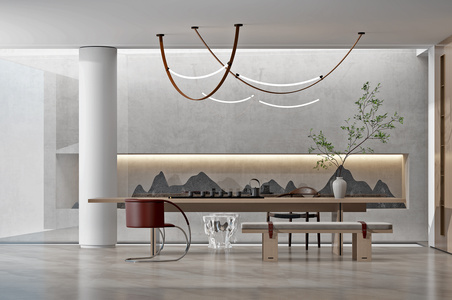 现代新中式茶室,