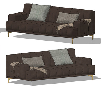 papadatos 现代皮革办公多人沙发