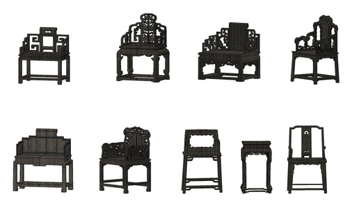 中式明清太师椅单椅