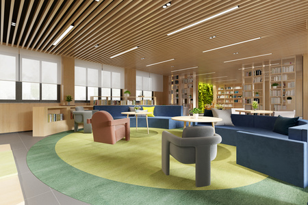 现代书吧，阅览室
