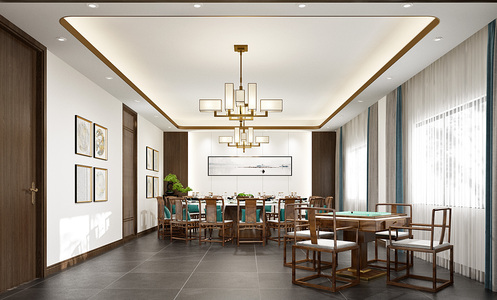 新中式饭店餐饮包间