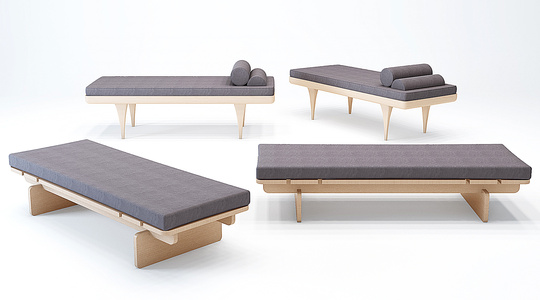 北欧现代床尾踏