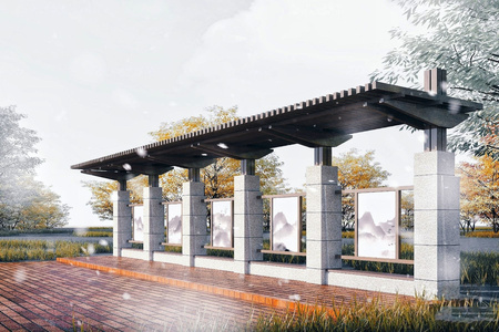 新中式非机动车棚