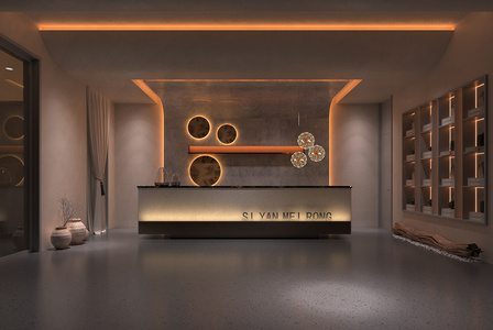 酒店会所大厅前台