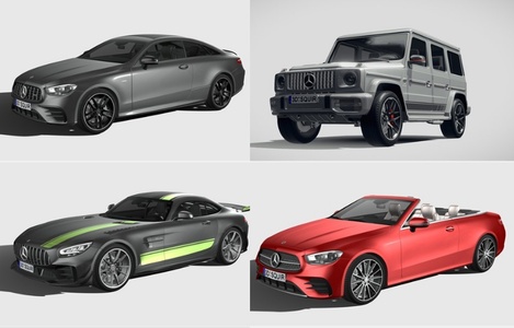 奔驰-BENZ汽车3D模型合集FBX格式