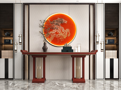 新中式轻奢端景台