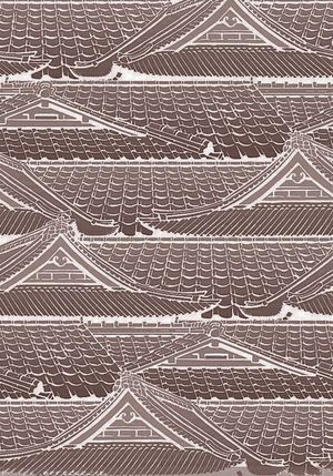 新中式古建筑壁纸壁布背景画 (3)