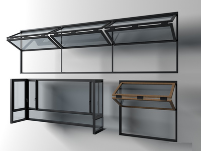 现代窗户上下折叠窗户