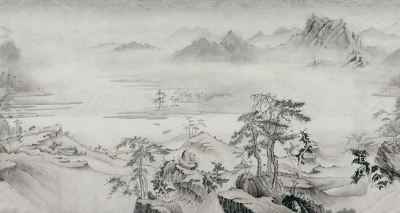 新中式背景壁纸壁布背景画