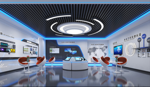 材料科技展厅3d模型