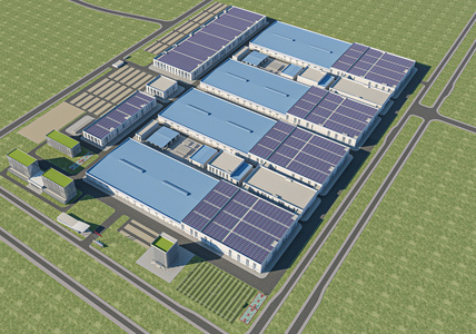 现代厂房3D模型