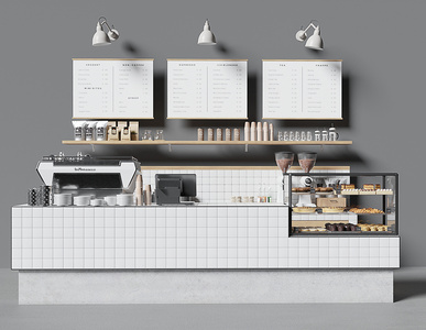 现代咖啡厅收银台