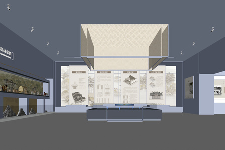 新中式文化展厅SU模型