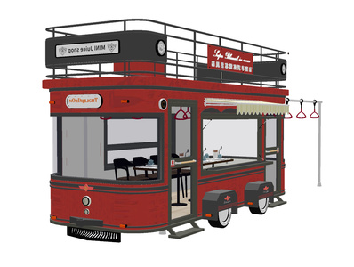 汽车观光车SU模型