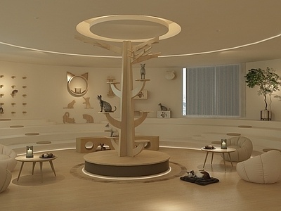 现代宠物娱乐室SU模型