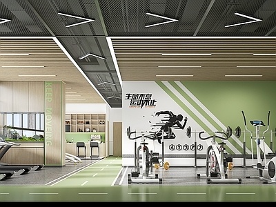 现代健身房SU模型