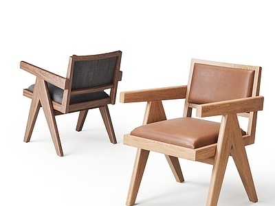  北欧木质扶手单椅 