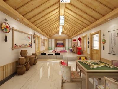 朝鲜族民宿 3d模型下载