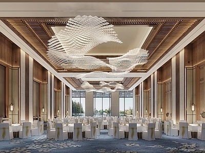 现代酒店宴会厅SU模型