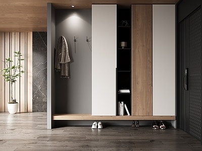 现代功能性玄关SU模型