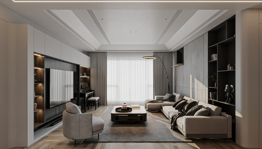 现代客厅3d模型