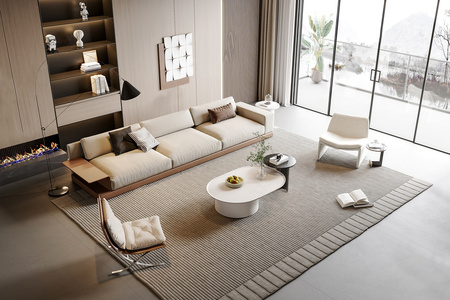 现代沙发茶几组合