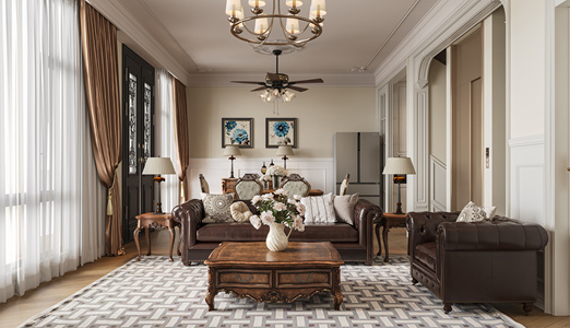 美式别墅客餐厅厨房