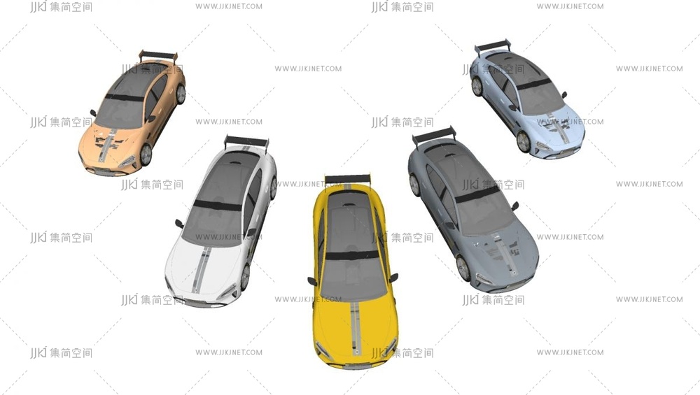 小米汽车电动汽车，新能源汽车跑车su模型