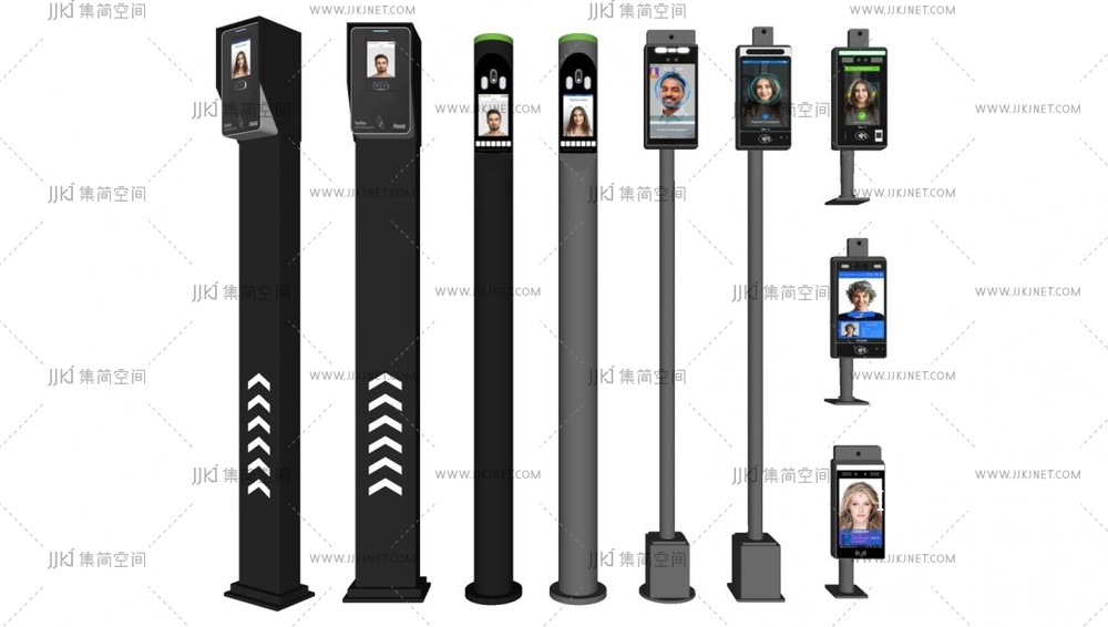 04-电器_打卡机_人脸机_指纹机_人脸识别机_智能机su模型