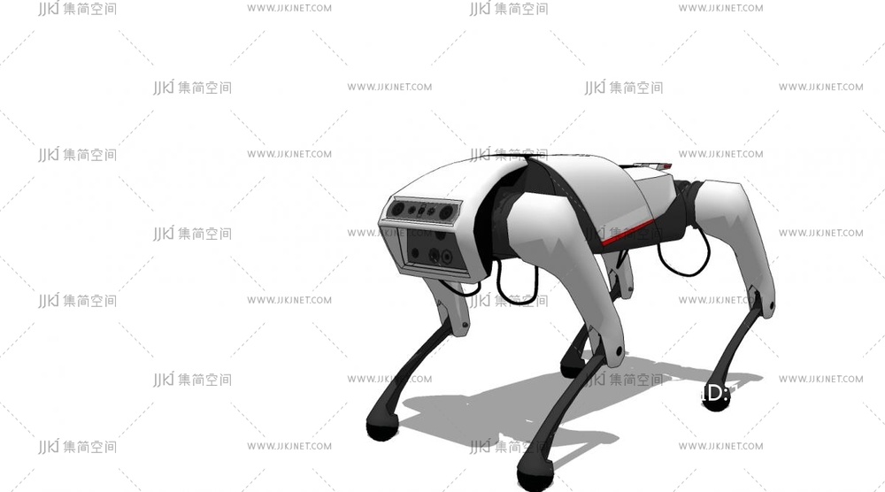 11-现代小米机器人_仿生四足机器人_机器狗_小米机器人_机器人_智能玩具SU模型