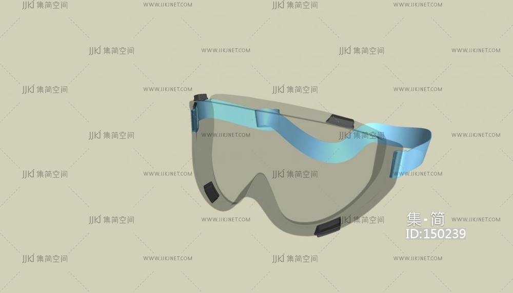 01-现代眼镜店_泳镜_护目镜_防雾镜_亚克力su模型