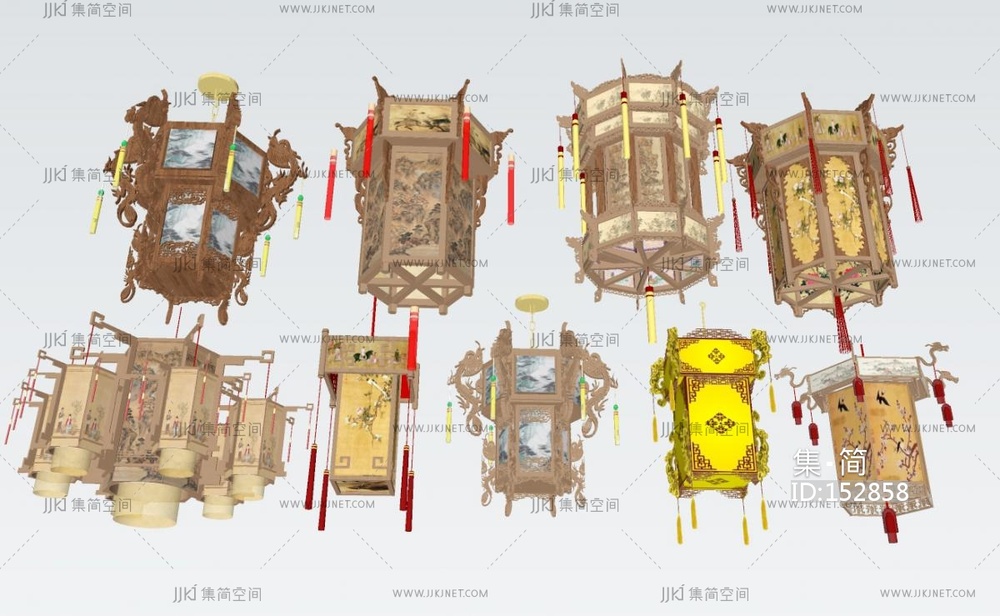 现代中式其他灯具_中式灯笼_装饰灯SU模型