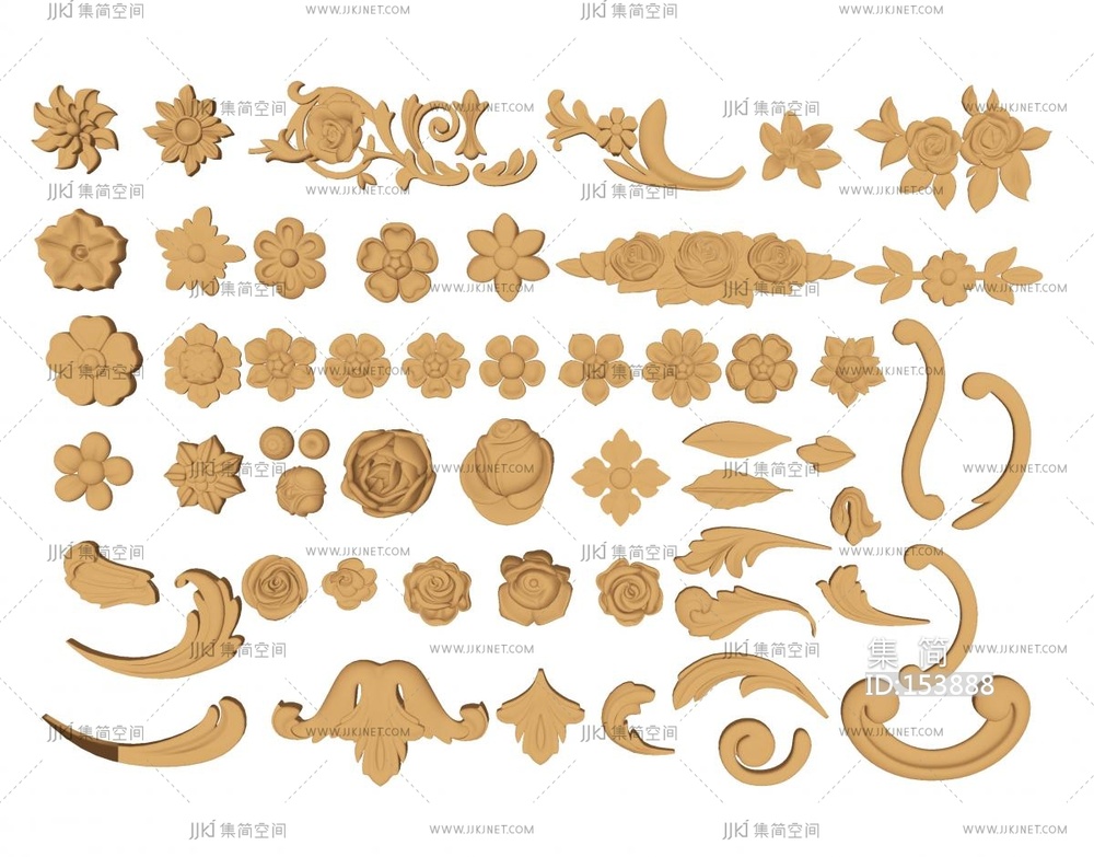 简欧欧式雕花SU模型