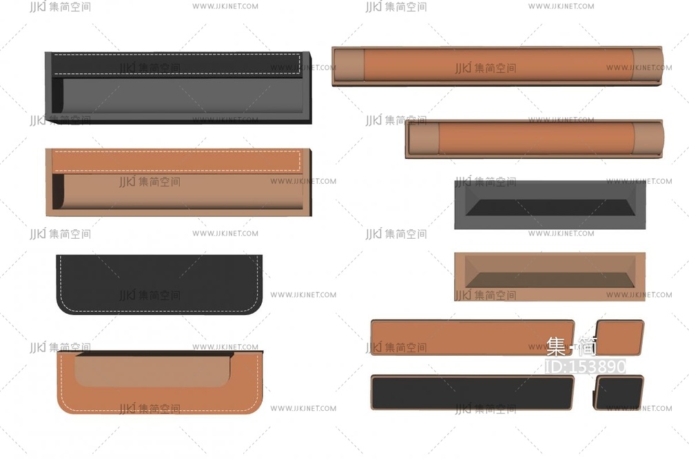 拉手门拉手衣柜拉手把手SU模型