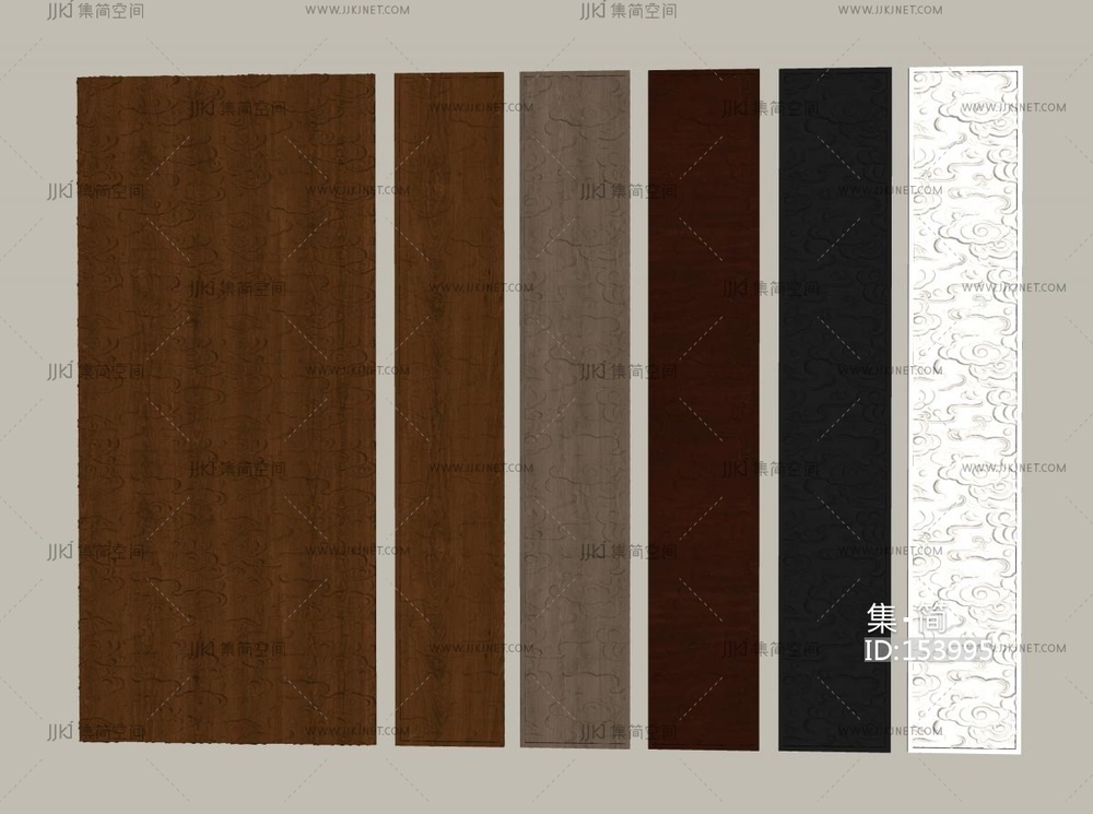 中式雕花_中式祥云浮雕su模型