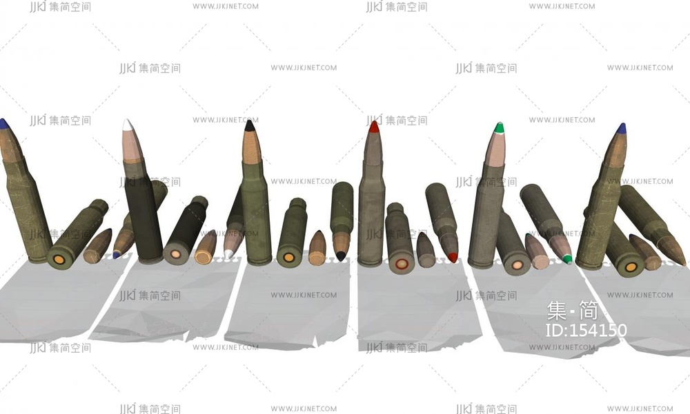 军事器材_子弹_弹药su模型