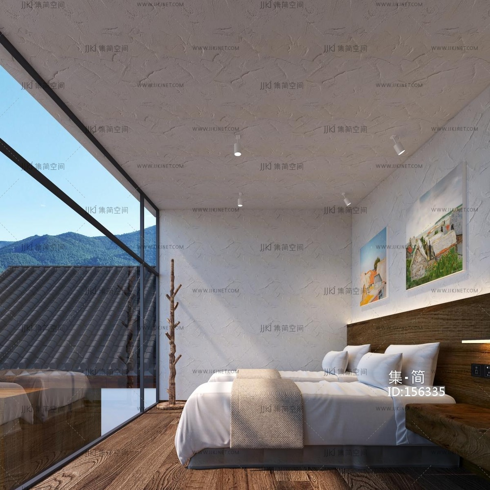 民宿，客房3d模型