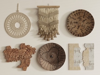 侘寂墙饰组合SU模型