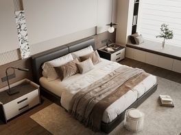 现代简约家居卧室SU模型