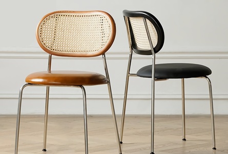 08-北欧藤编餐椅_金属皮皮革靠背椅_无扶手3D模型7vrrr