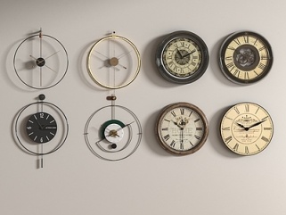 现代钟表_现代挂钟组合_钟SU模型