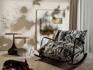 现代休闲椅_现代休闲椅SU模型